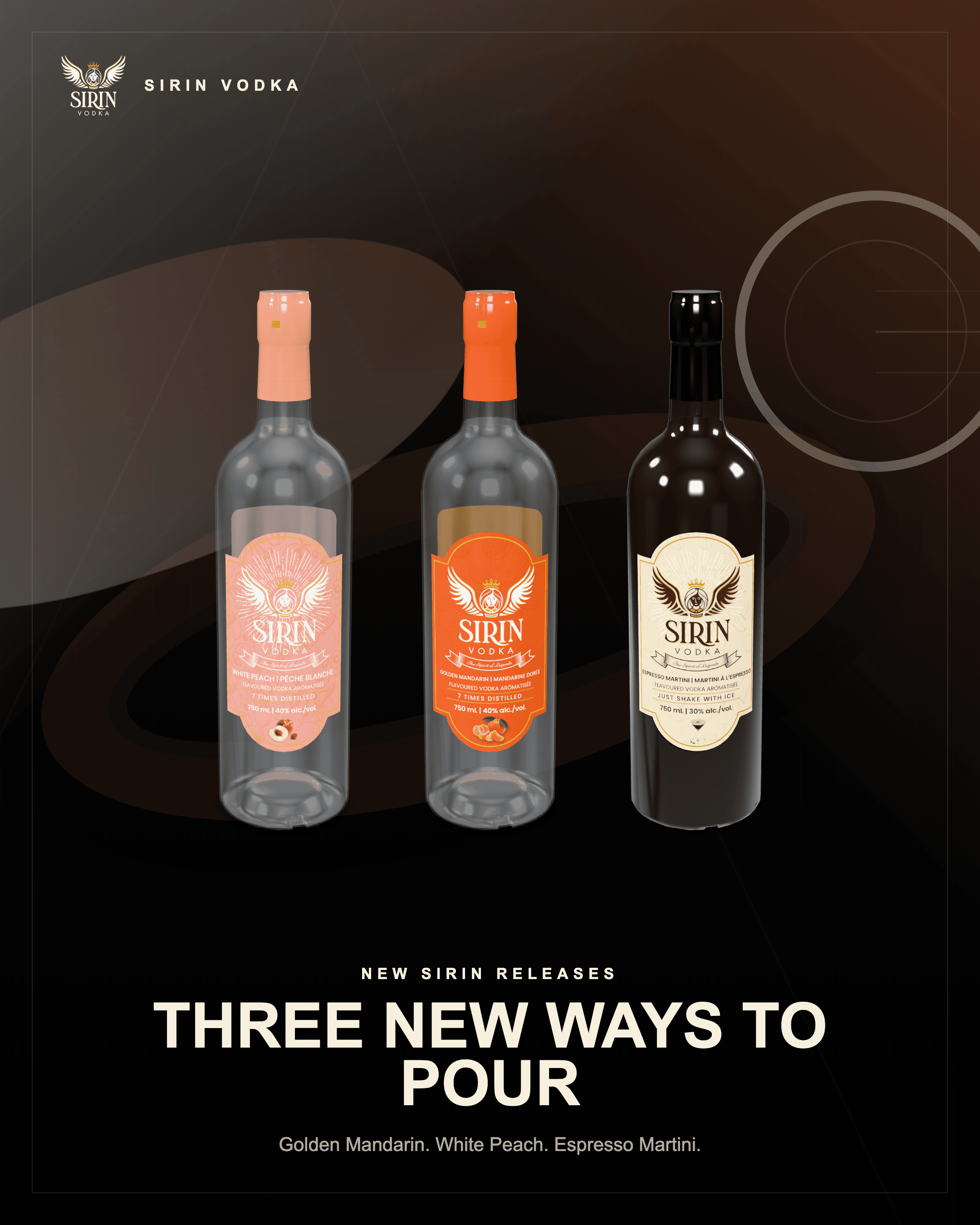 SIRIN launches Golden Mandarin, White Peach, and Espresso Martini